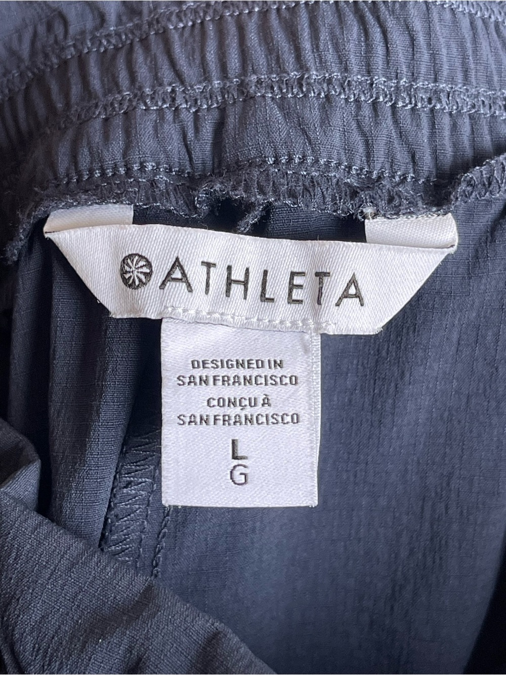 Athleta Trekkie High Rise Baggy Parachute Pants Navy Blue Size L - Picture 11 of 16